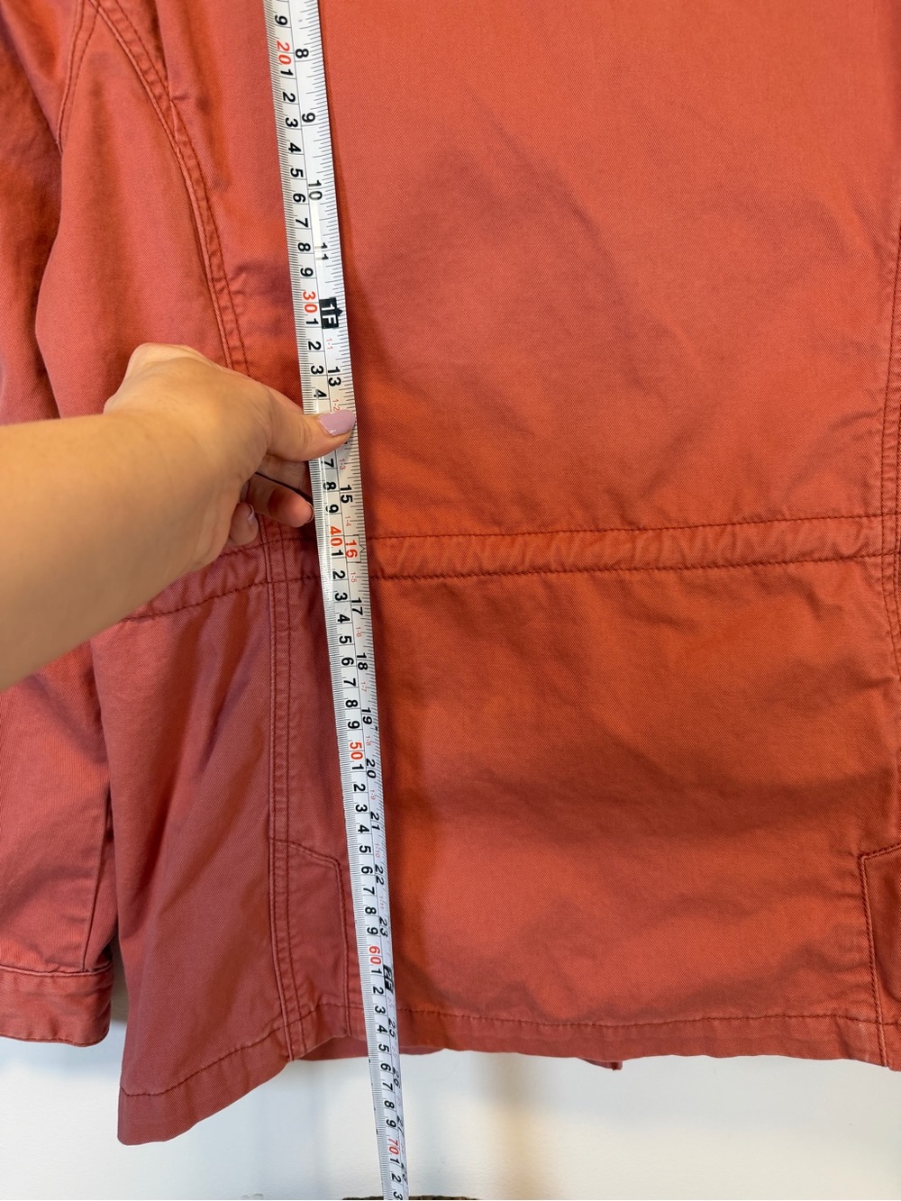 Thread & Supply Washed Rust Utility Jacket Zip Buttons Pockets Women’s Small - Picture 3 of 8
